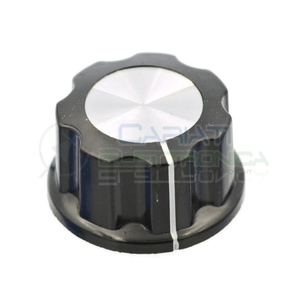 MANOPOLA CON ASSE 6mm 26x15mm POMELLO KNOB KNOBS FENDER POTENZIOMETRO AUDIOCariati Elettronica