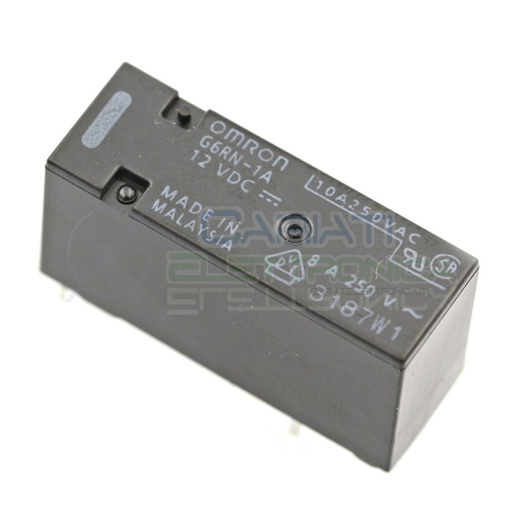 Relè singolo 1 scambio Omron G6RN-1A 12 VDC 12V DC 8A 250V SPSTOmron