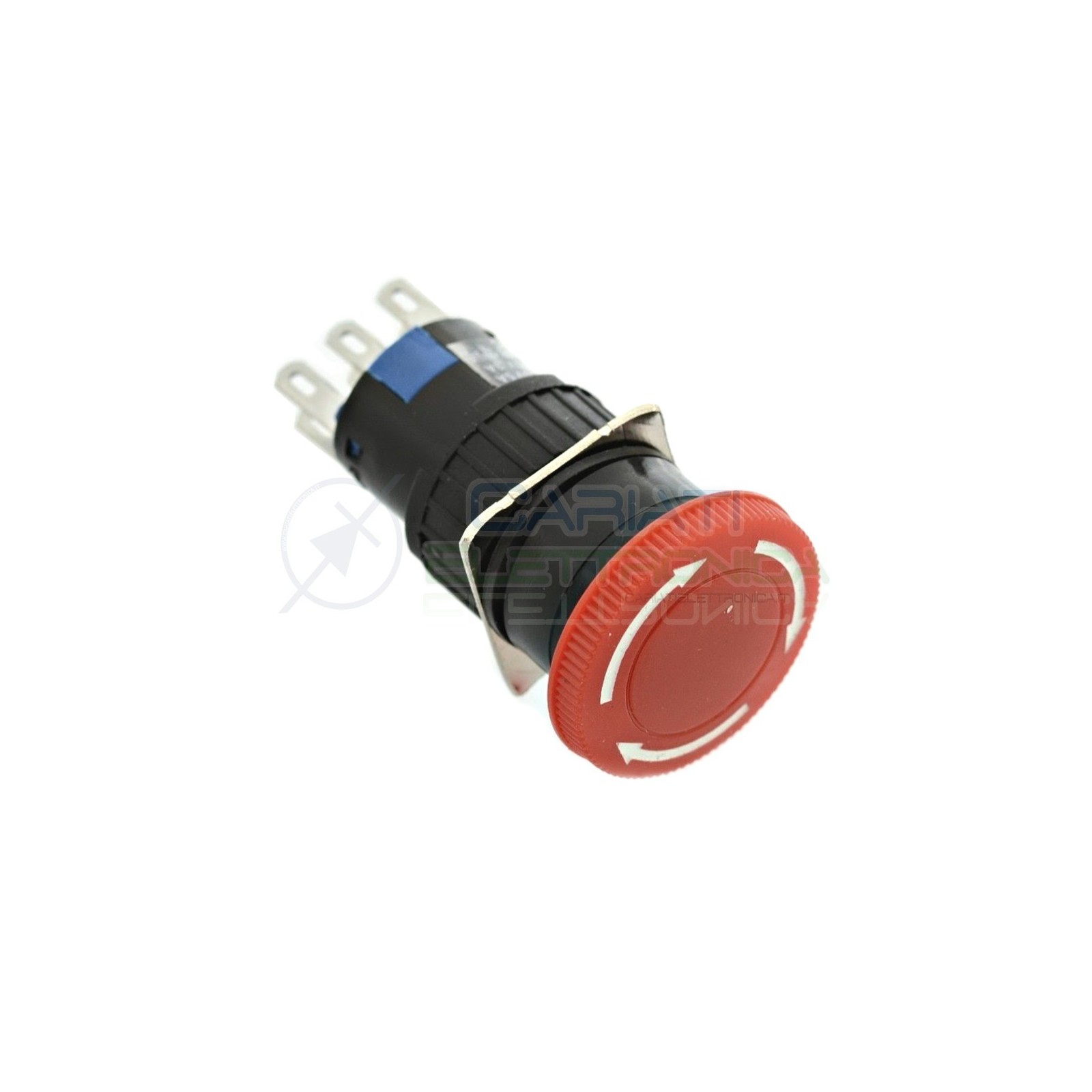 Interruttore rotativo rosso con Manopola da Pannello 6 pin DPDT 5A 250Vac