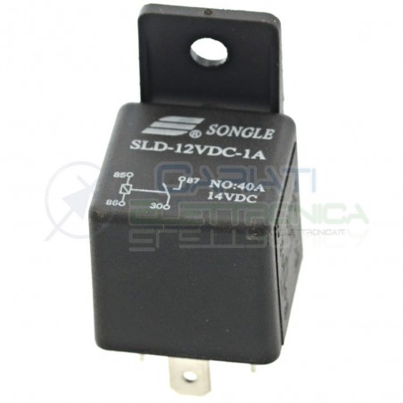 Relè Relay Auto Camper Universale 4 Contatti 12v 30A 40A SLD-12VDC-1ASongle