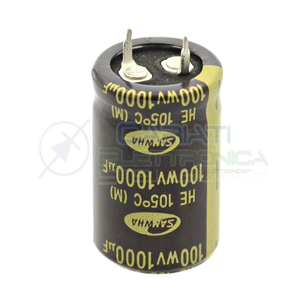 Condensatore elettrolitico SNAP IN 1000uF 100V 105° 35X22mm Samwha