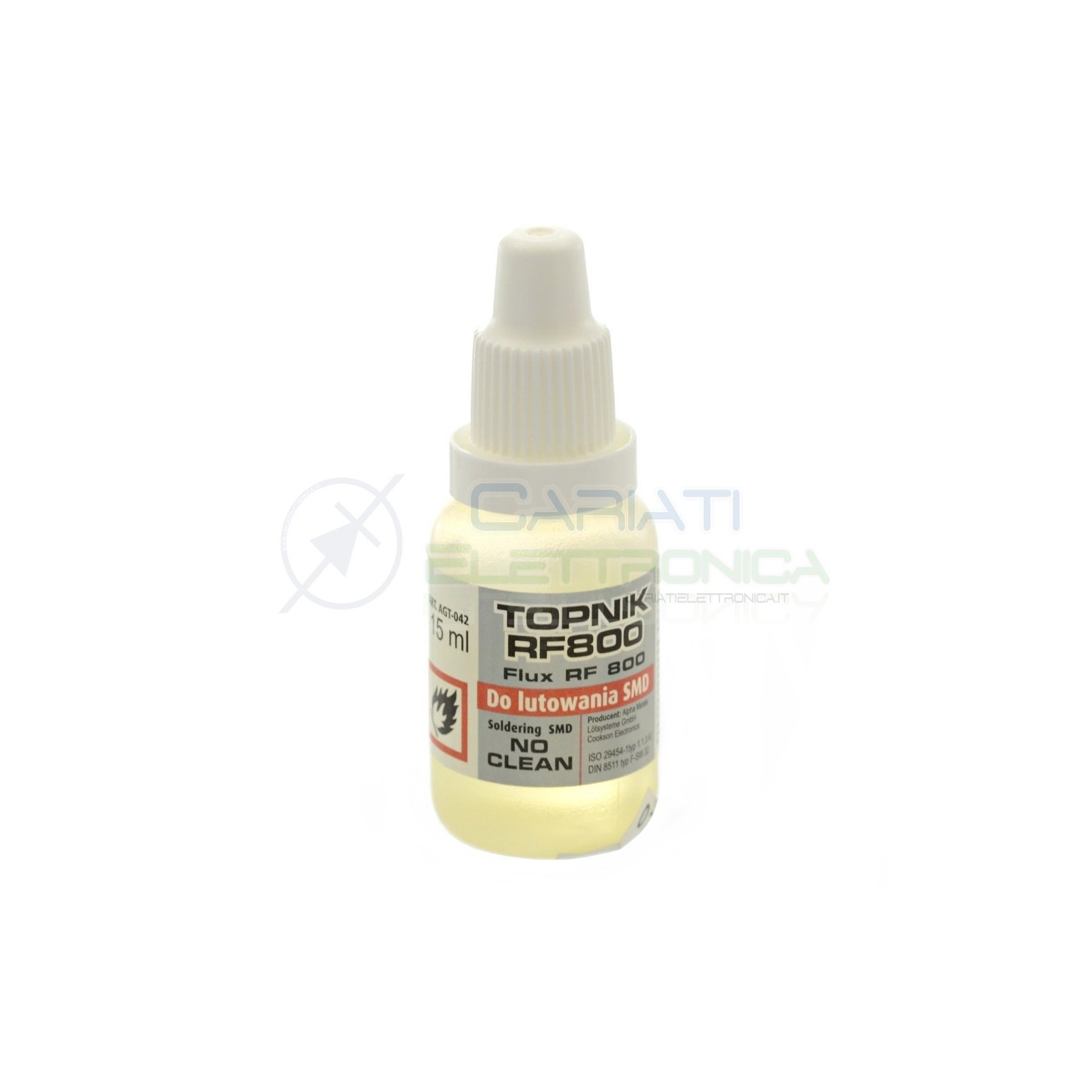Flussante Liquido RF800 per saldature SMD no Clean 15ml riparazione pcb AgThermopasty