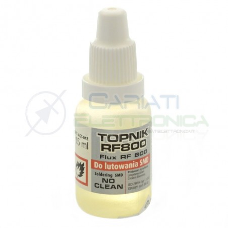 Flussante Liquido per saldature SMD no Clean 15ml RF800 riparazione pcbAgThermopasty