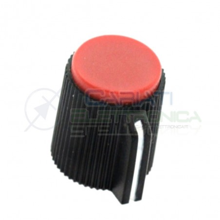 MANOPOLA POMELLO KNOB KNOBS FENDER POTENZIOMETRO AUDIO ASSE 6mm ROSSAGenerico