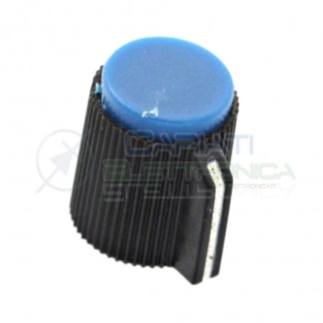 MANOPOLA POMELLO KNOB KNOBS FENDER POTENZIOMETRO AUDIO ASSE 6mm BLUGenerico