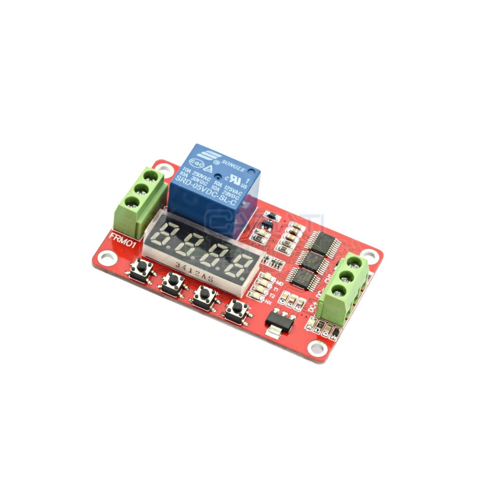 MODULO TEMPORIZZATORE TIMER 12V CON RELE' RELAY 18 FUNZIONI