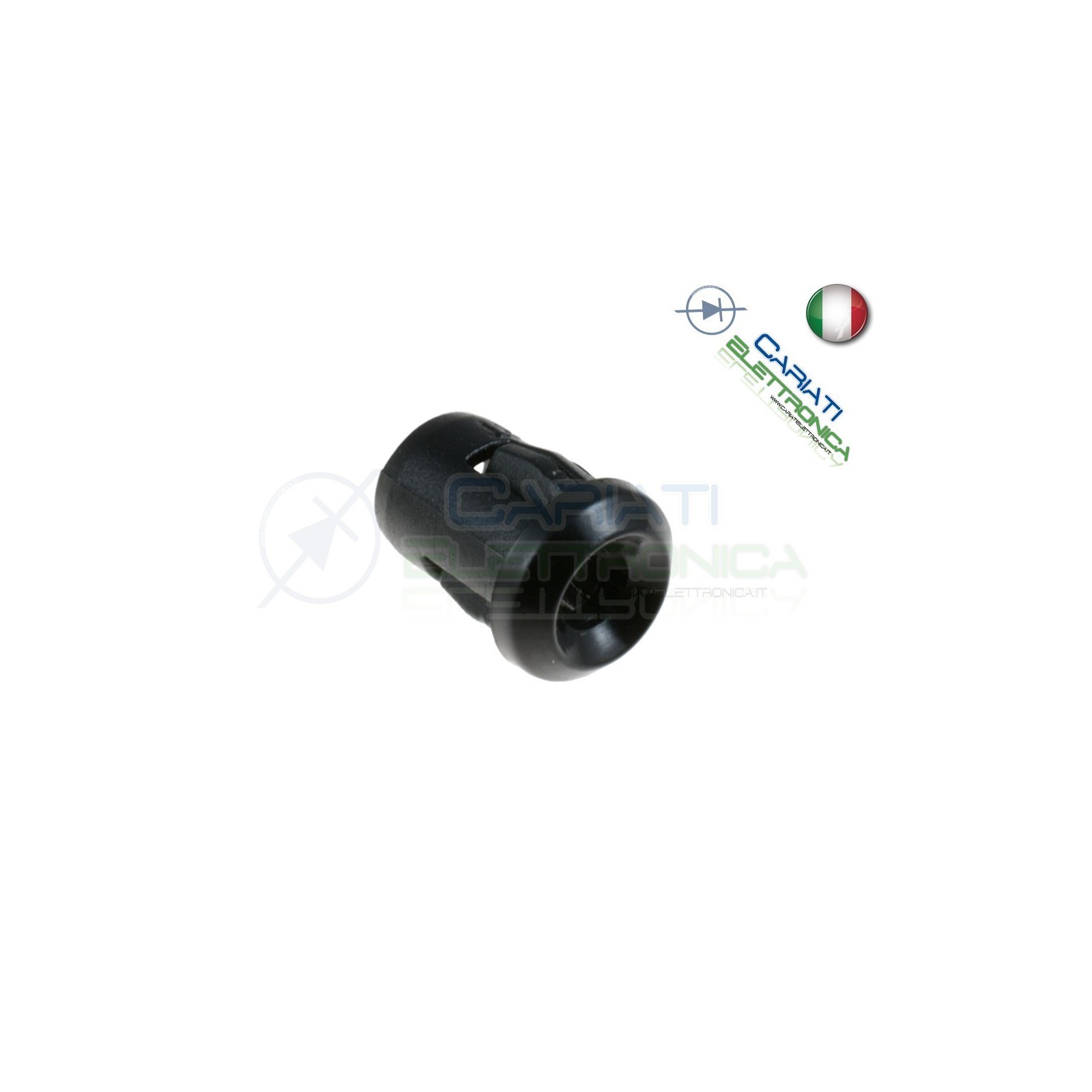 10 PEZZI SUPPORTO PORTA LED 3MM IN ABS PLASTICA NERA