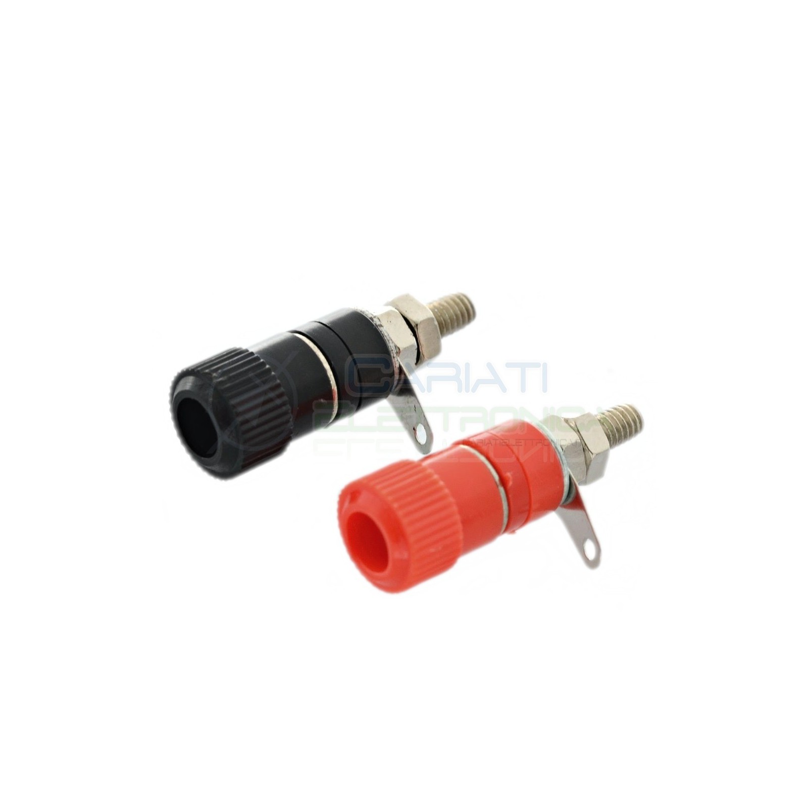 COPPIA SPINE BOCCOLE A BANANA ROSSO NERO DA 4mm