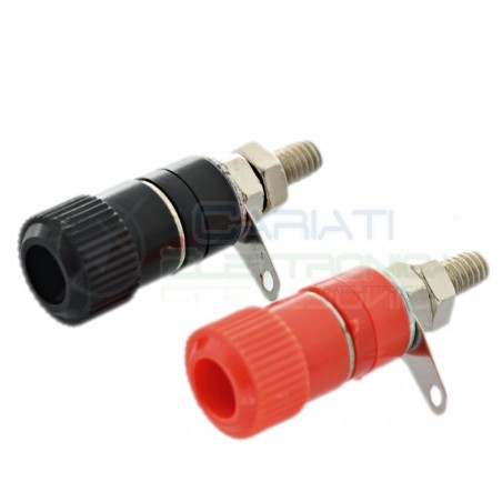 COPPIA SPINE BOCCOLE A BANANA ROSSO NERO DA 4mm