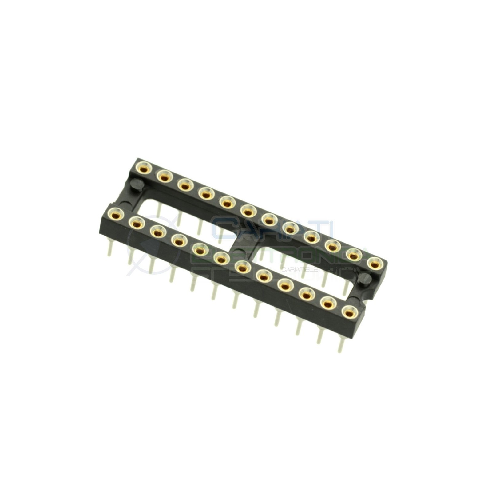 Zoccolo adattatore innesto tornito DIL DIP 24 pin THT passo 2,54mm Generico