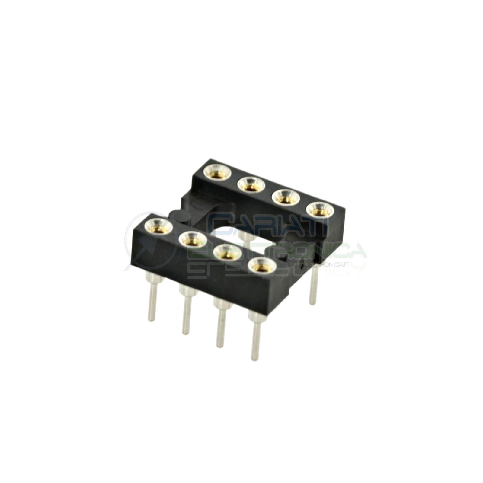 5 pezzi Zoccolo tornito Dip 8 pin Tht passo 2,54mm adattatore per circuito integrato Ic Dil Assmann