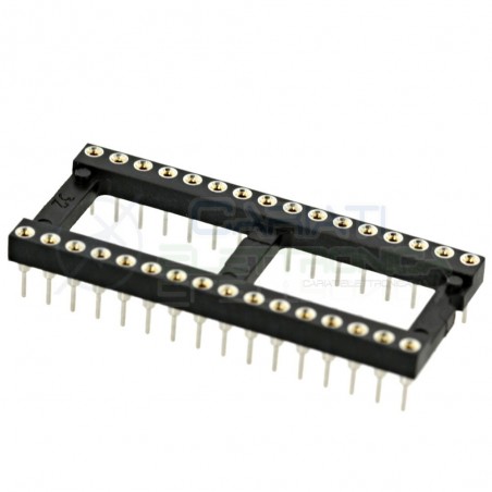 Zoccolo adattatore tornito per circuito inegrato IC DIL DIP 32 pin THT passo 2,54mm