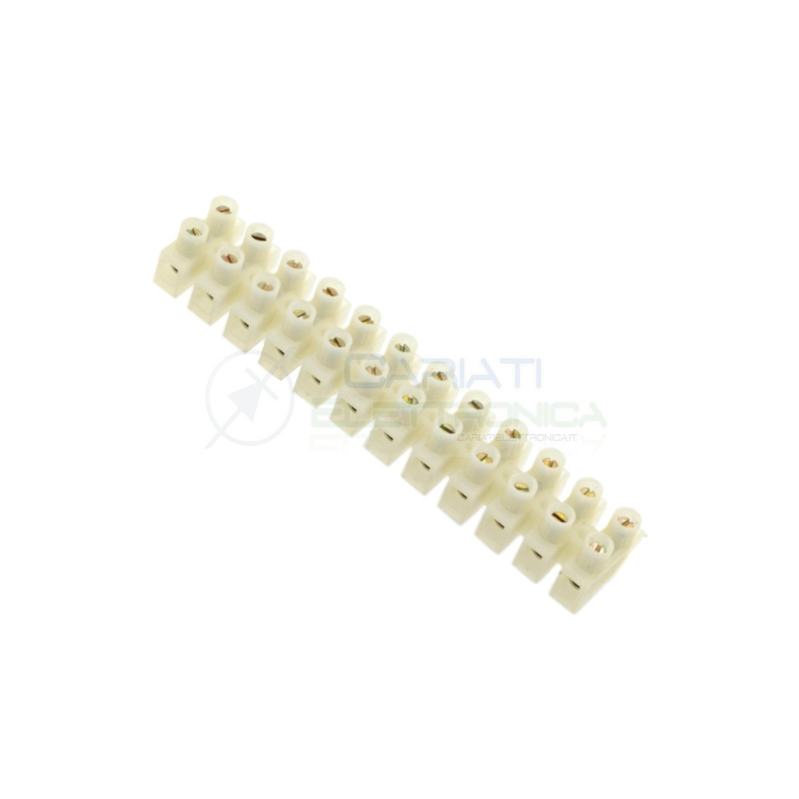 MORSETTIERA BIANCA MORSETTI MAMMUT 12 POLI 2,5 mm² in POLIPROPILENE 380V