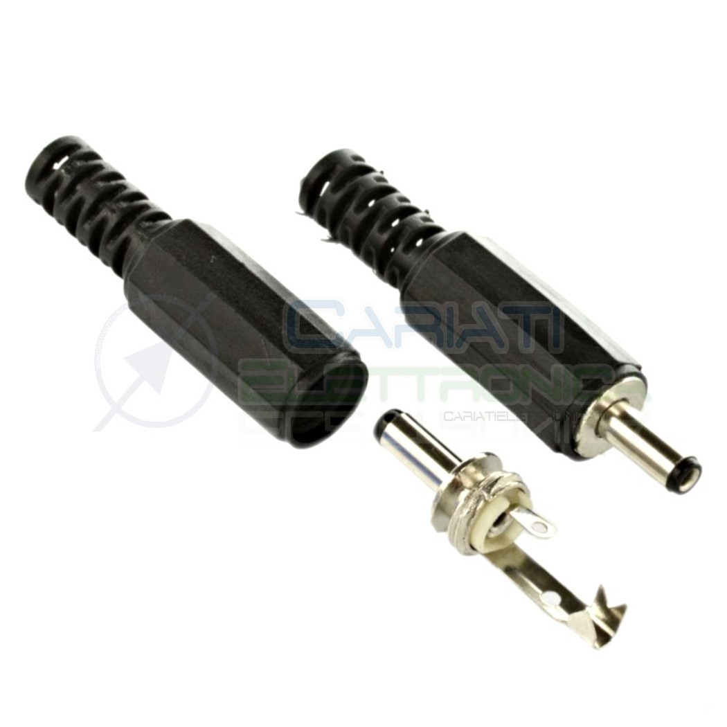 2 Pezzi Spina presa connettore di alimentazione DC femmina 3.4/1.4mm