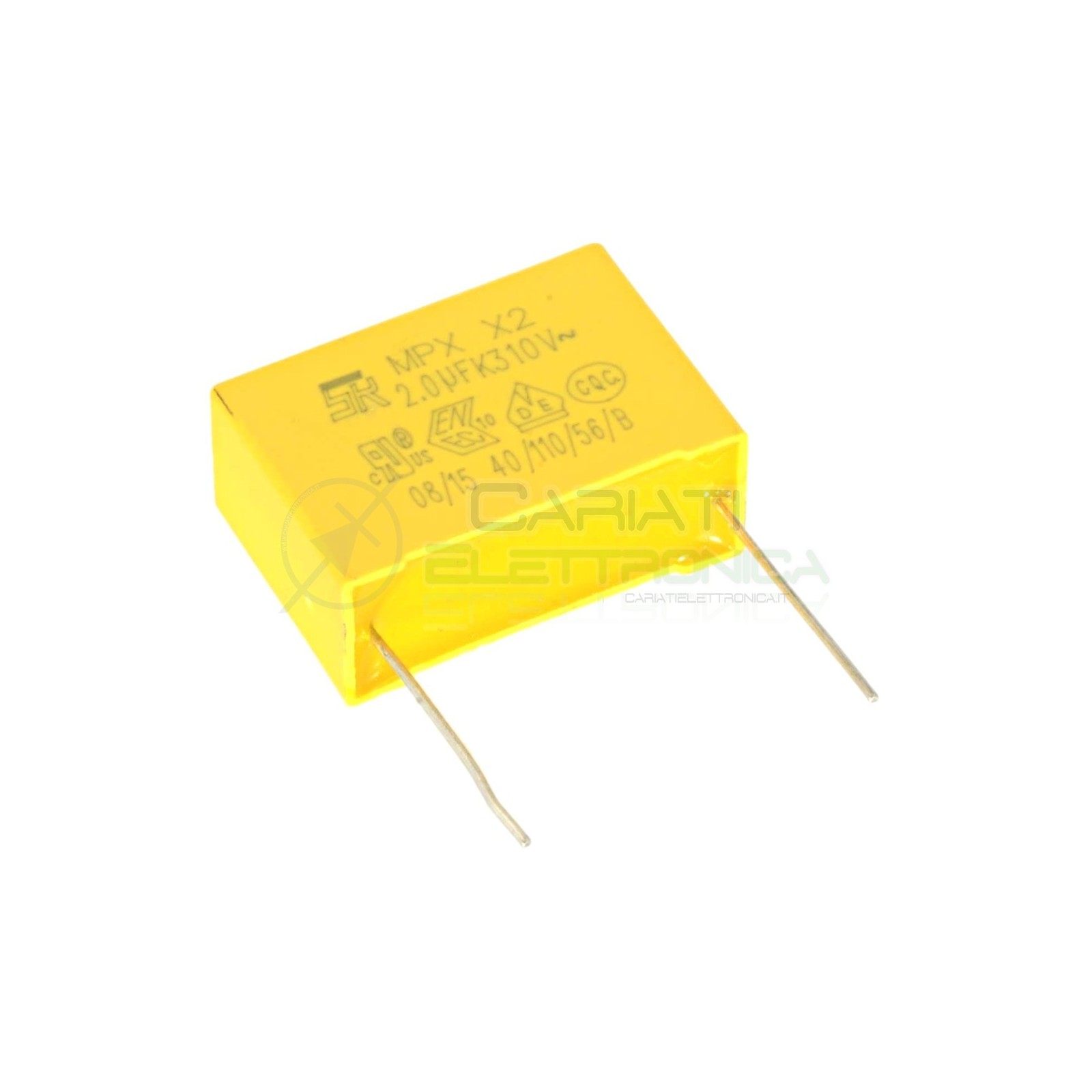 Condensatore polipropilene 2uF 2 uF 310Vac MKP X2 Passo 27.5mm 10% SR Passive