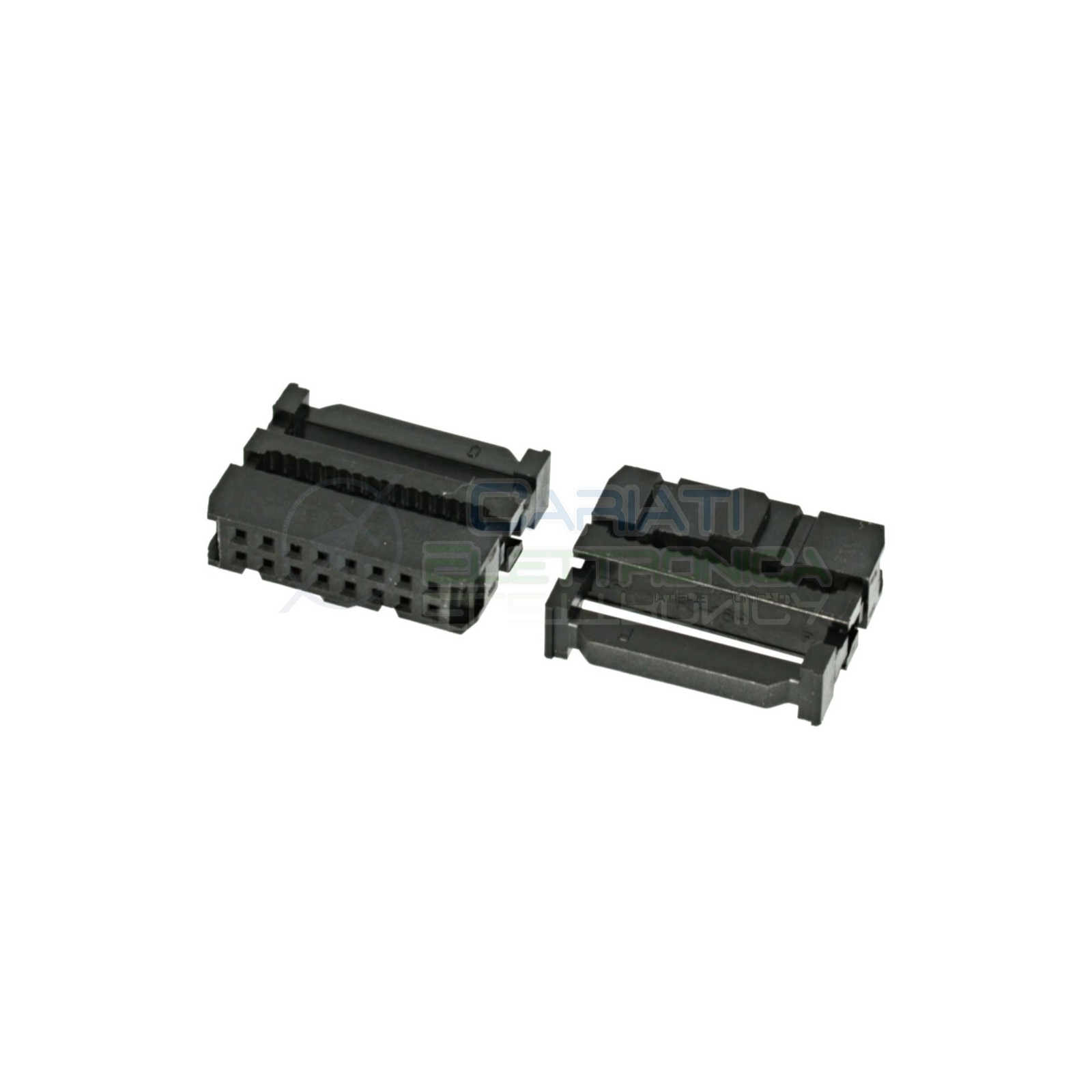 2 PEZZI CONNETTORE IDC FEMMINA 16 POLI PER CAVO PIATTO FLAT CABLE CON FERMACAVO