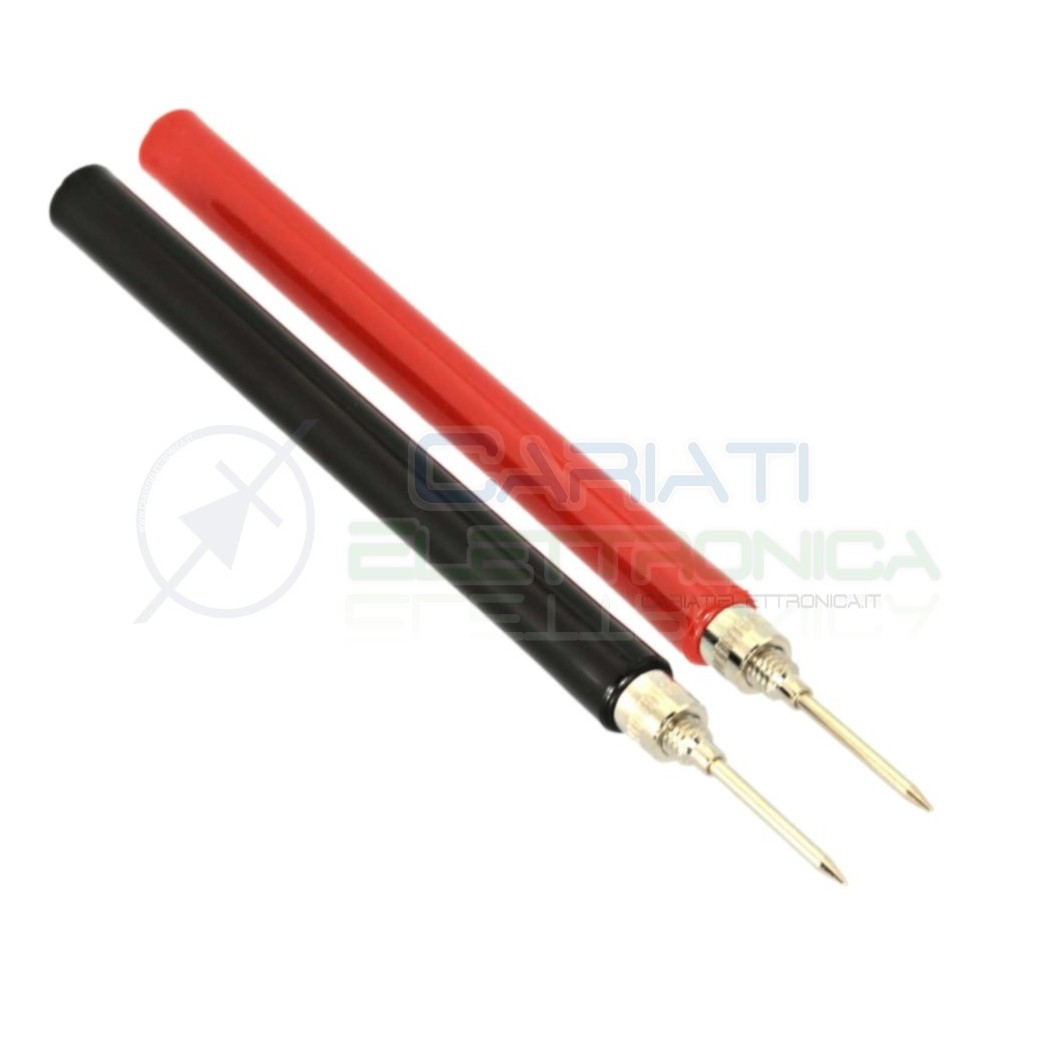 Coppia Puntali Rosso Nero per Tester Multimetro