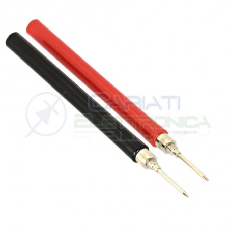 Coppia Puntali Rosso Nero per Tester Multimetro