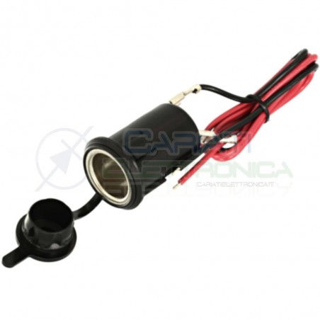 PRESA PER SPINA ACCENDISIGARI DA AUTO MOTO 12V DC PRESA DA PANNELLO