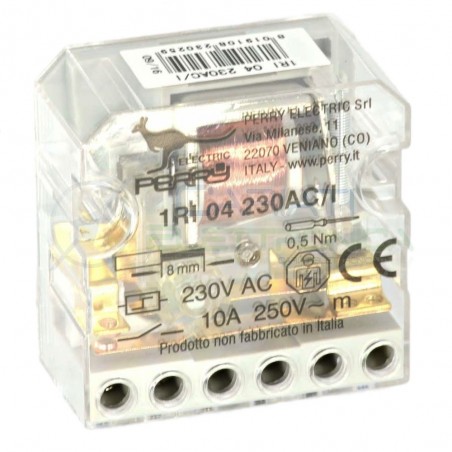Rele impulsi elettromeccanico 2 contatti 230V ca 10A Perry 1RI04230AC/I