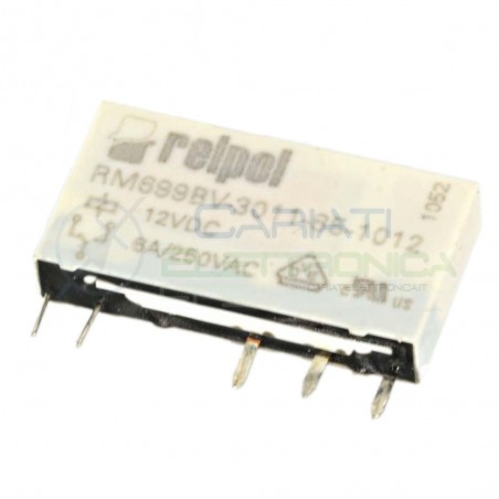 Relè singolo scambio RELPOL RM699BV-3011-85-1012 bobina 12V SPDT 6A 250Vac 24VdcRelpol