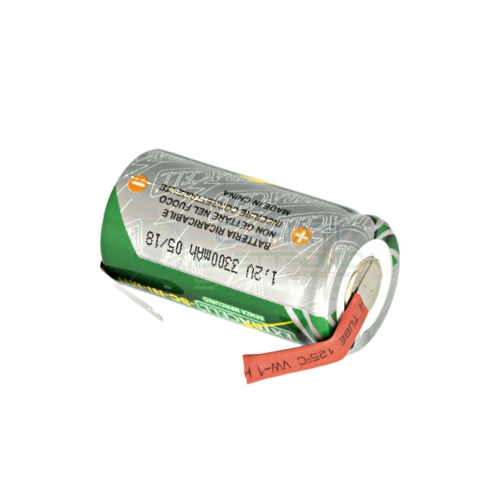 Batteria Ricaricabile Ni-Mh 1,2V 3300mah Sc Con Terminali A Saldare Extracell