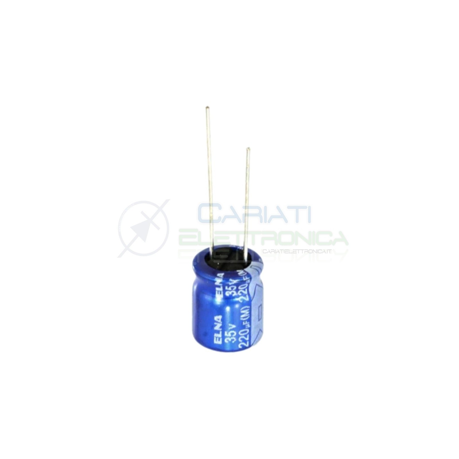 10 PEZZI Condensatore elettrolitico ELNA 220uF 35V 85°C 10X12mm Elna