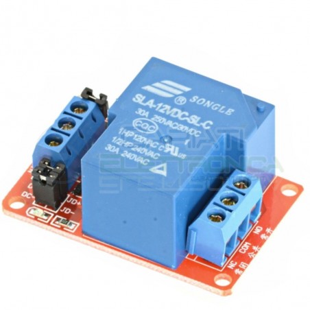 Scheda modulo 12V 1 relè canale 240Vac 30A SLA-12VDC-SL-C