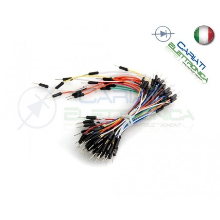 65 CAVI DUPONT MASCHIO MASCHIO JUMPER PONTICELLI CAVETTI FLESSIBILI ARDUINO