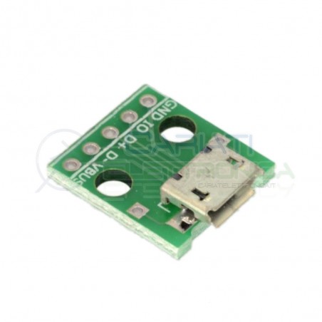 2 PEZZI Scheda adattatore pcb MICRO USB Femmina a DIP