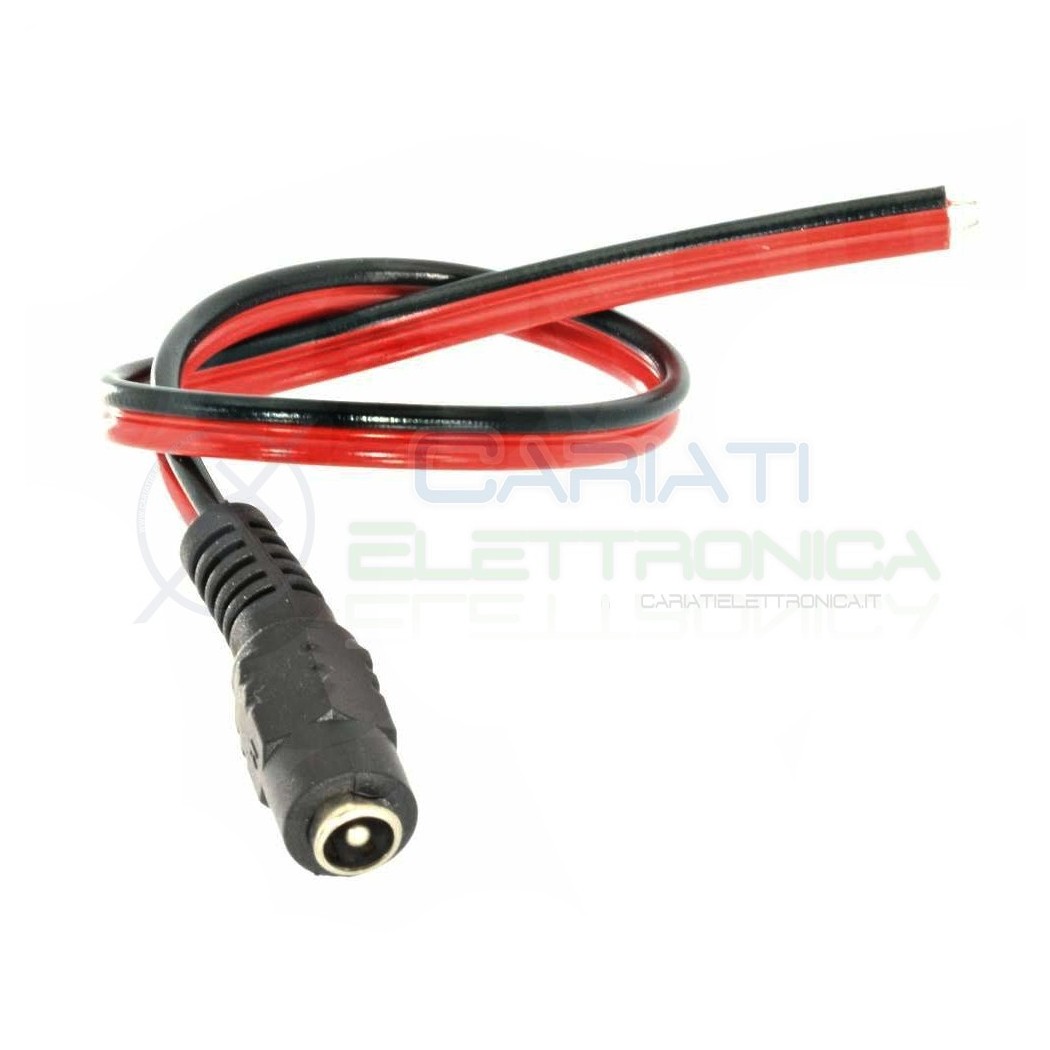 Presa dc connettore 5,5 x 2,1mm MASCHIO cavo di alimentazione volante 12V 5V 24V 3V 9V DC Generico