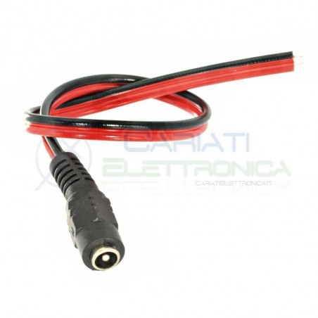 Presa dc connettore 5,5 x 2,1mm MASCHIO cavo di alimentazione volante 12V 5V 24V 3V 9V DC Generico