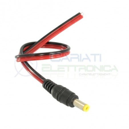 Presa dc connettore 5,5 x 2,1mm MASCHIO cavo di alimentazione volante 12V 5V 24V 3V 9V DC Generico