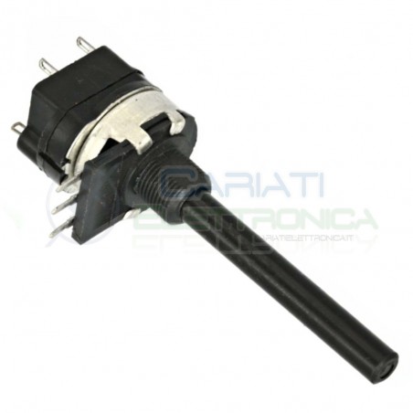 Potenziometro rotativo lineare mono 22Kohm 22Kohm con interruttore asta L 42mm D 6mm