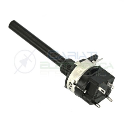 Potenziometro rotativo lineare mono 22Kohm 22Kohm con interruttore asta L 42mm D 6mm