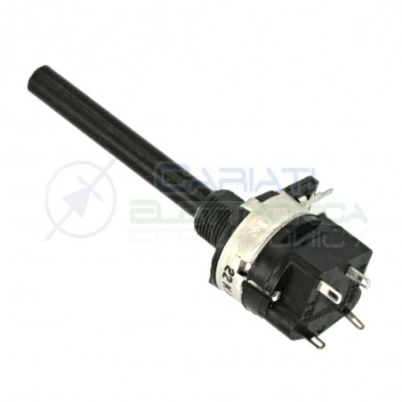 Potenziometro rotativo lineare mono 22Kohm 22Kohm con interruttore asta L 42mm D 6mm