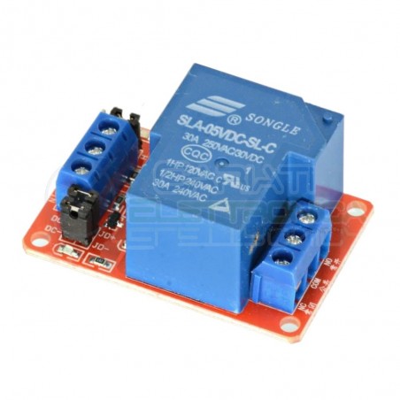 Scheda modulo 5V 1 relè canale 240Vac 30A SLA-05VDC-SL-C Songle