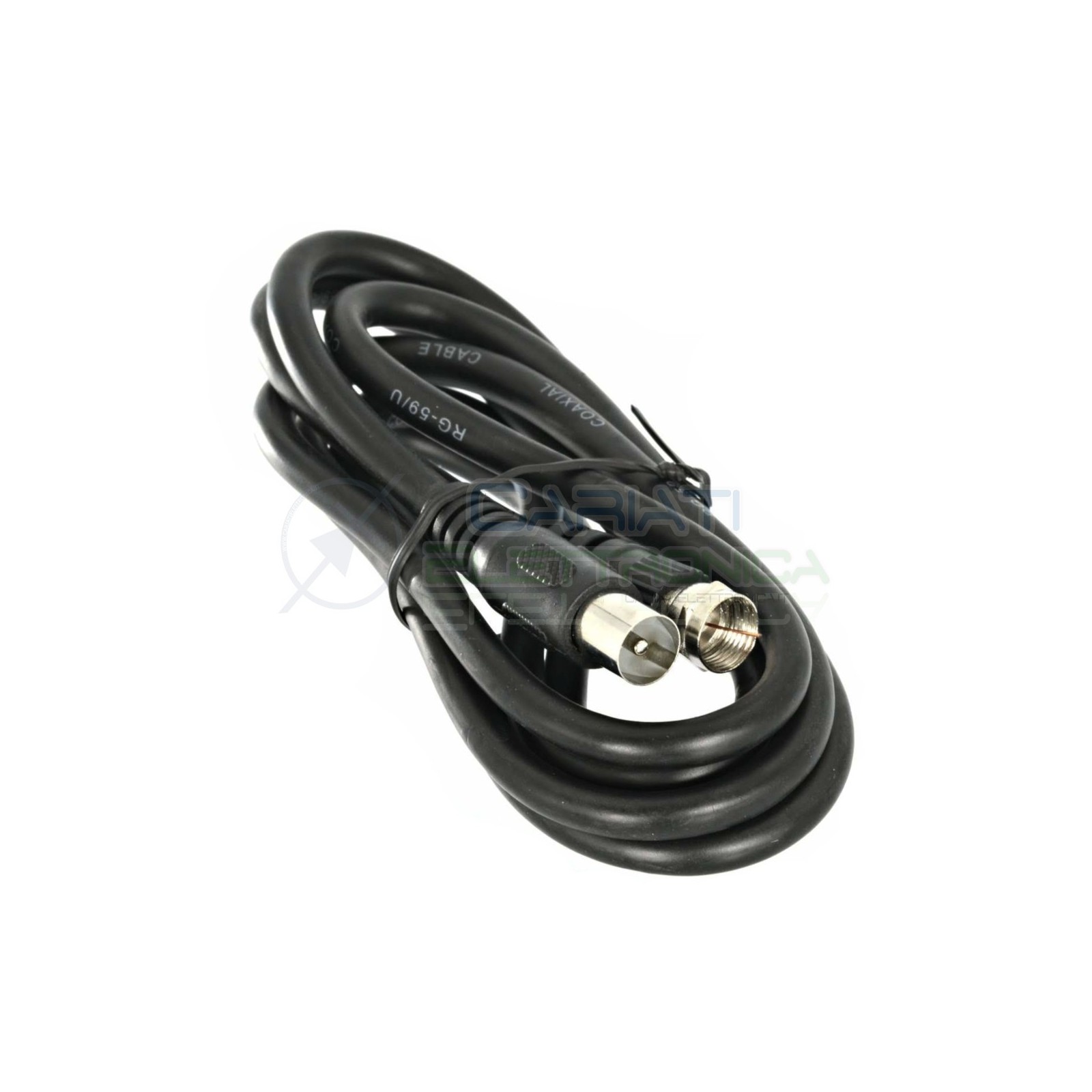 Cavo coassiale antenna tv parabola con attacco Maschio Femmina rapida a vite RG59 1,5 metri