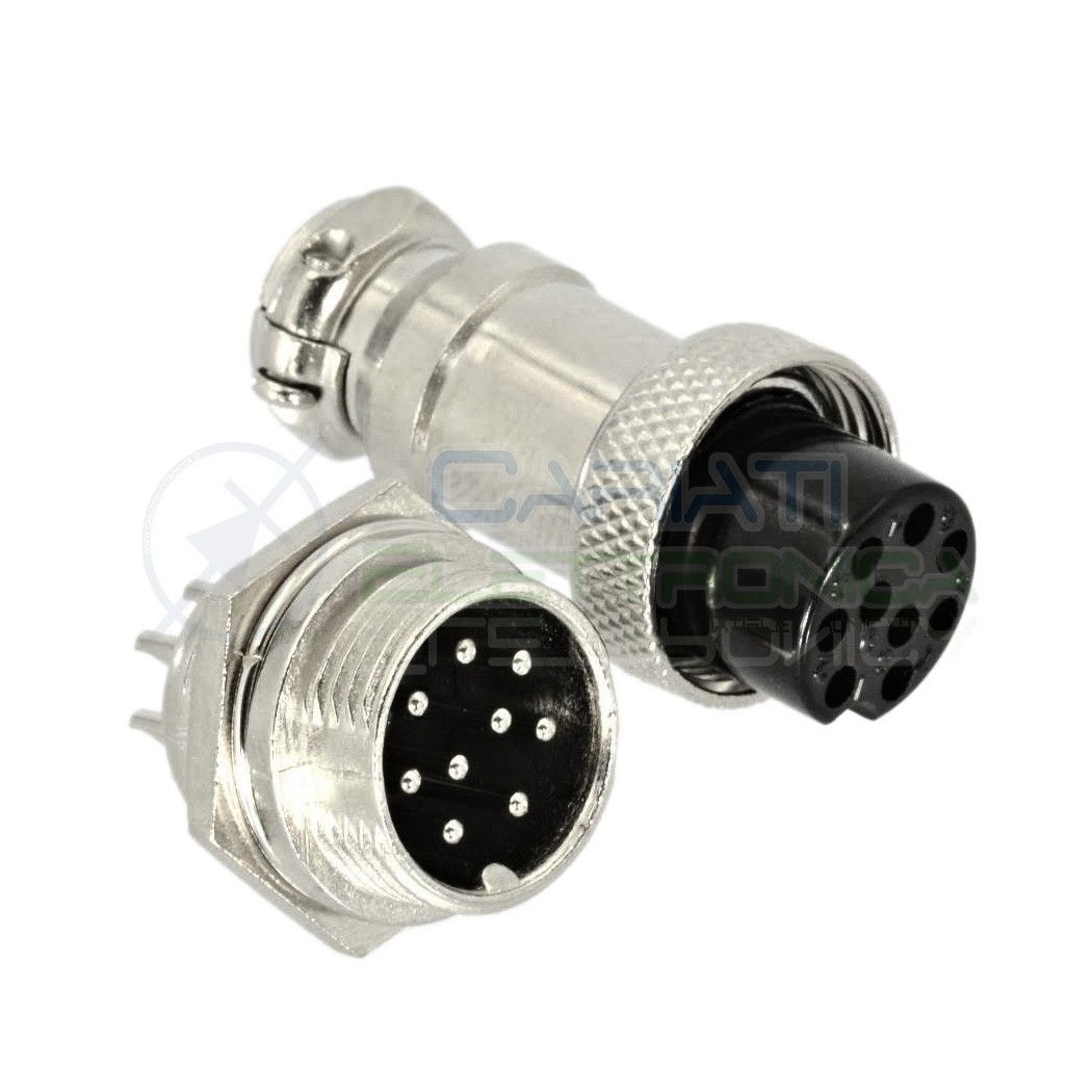 KIT SPINA PRESA MICROFONICA 9 POLI CONNETTORE MASCHIO FEMMINA