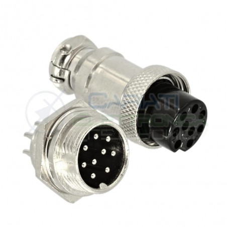 KIT SPINA PRESA MICROFONICA 9 POLI CONNETTORE MASCHIO FEMMINA
