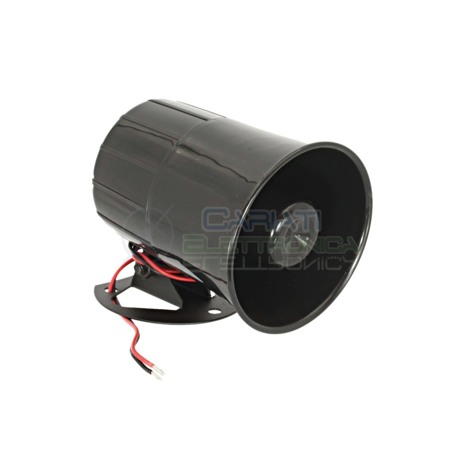 Sirena elettronica 6 toni 12V 20W allarme antifurto segnalatore acustico