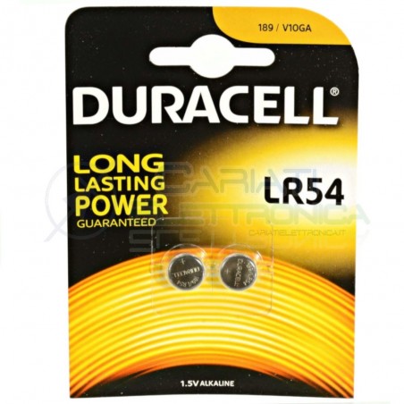 2 PILE BATTERIA DURACELL LR54 ELECTRONICS 1.5V ALCALINADuracell