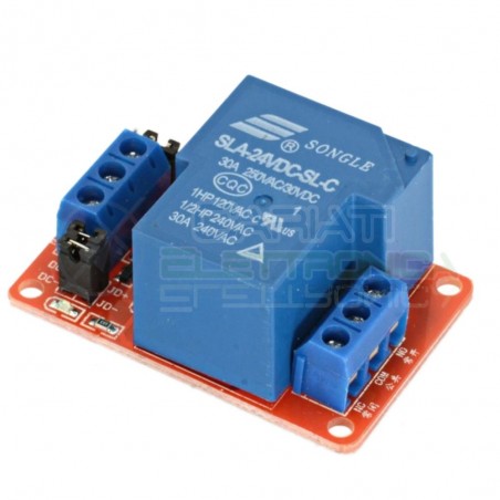 Scheda modulo 24V 1 relè canale 240Vac 30A SLA-24VDC-SL-C Songle