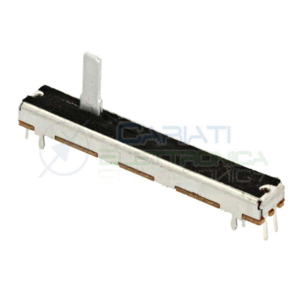 Potenziometro slider a slitta lineare stereo 60mm 100kohm 100k B100K X 2Cosocomi