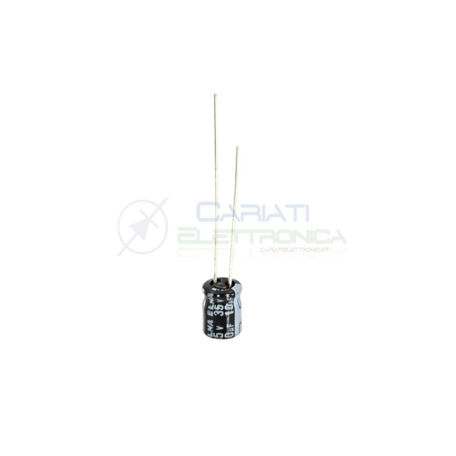 10 PEZZI Condensatore elettrolitico ELNA 10uF 35V 85°C 5X7mm PASSO 2.54mm Elna