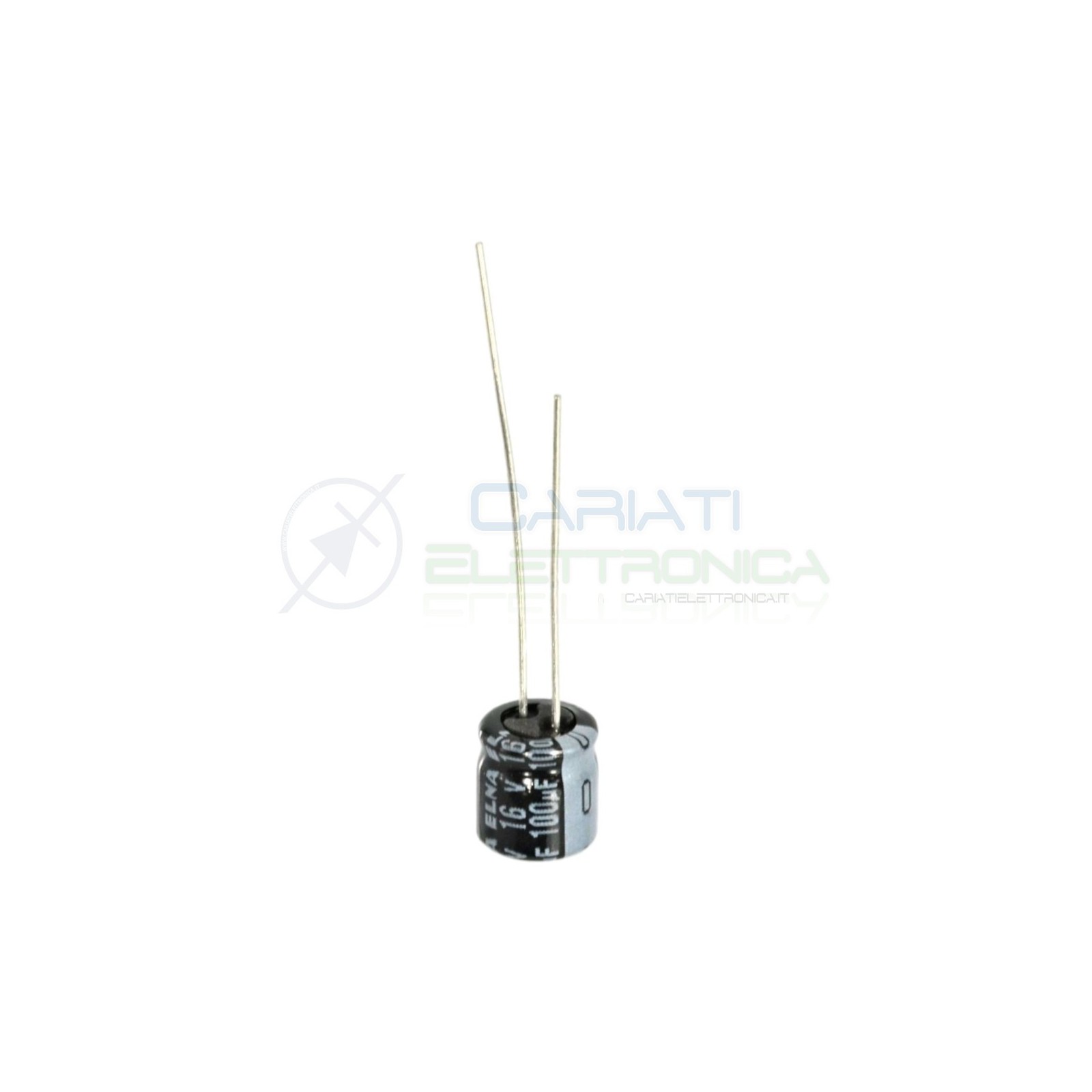 10 PEZZI Condensatore elettrolitico ELNA 100uF 16V 85°C 7X6mm PASSO 2,54mm Elna