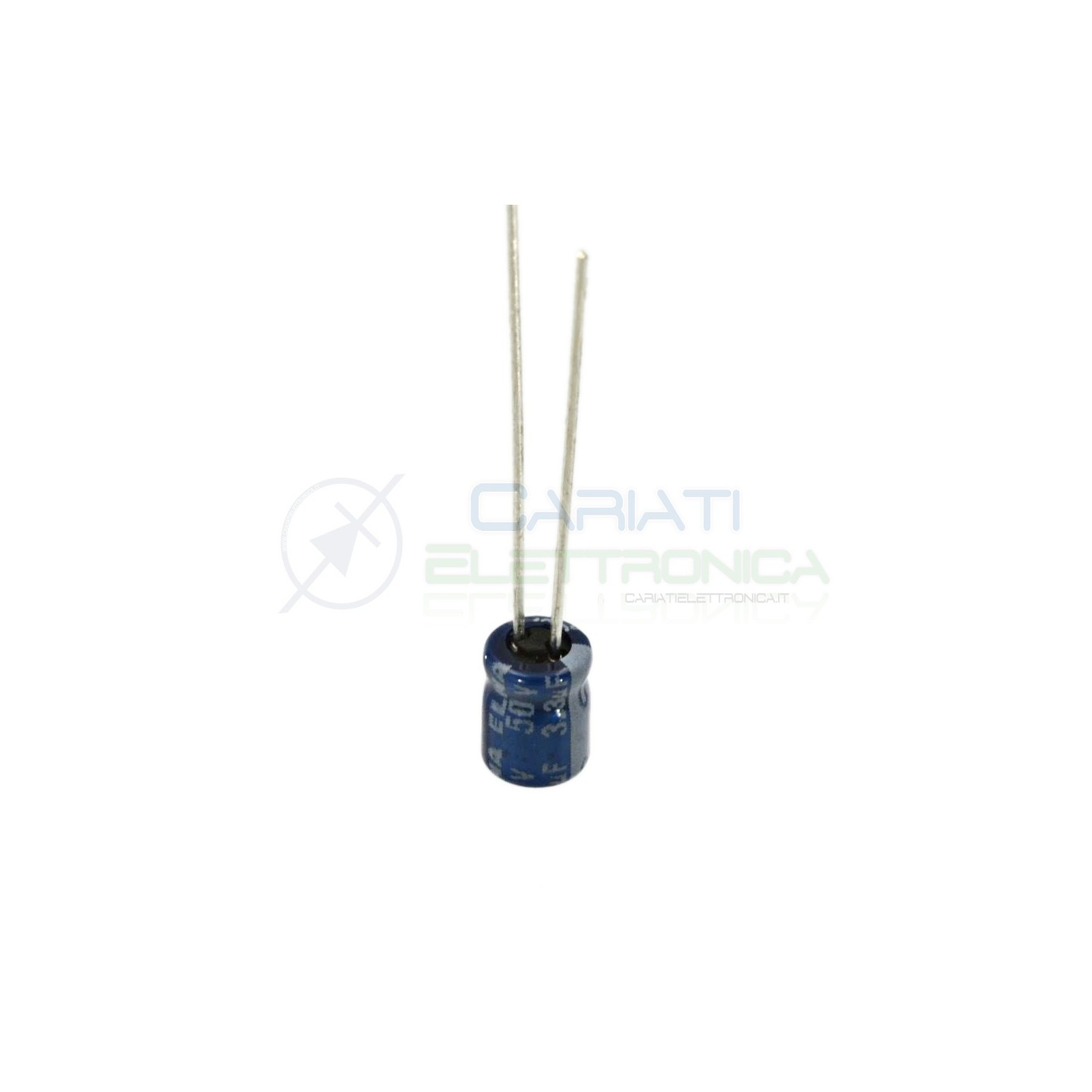 10 PEZZI Condensatore elettrolitico ELNA 3,3uF 50V 85°C 4X5mm PASSO 2,54mm Elna