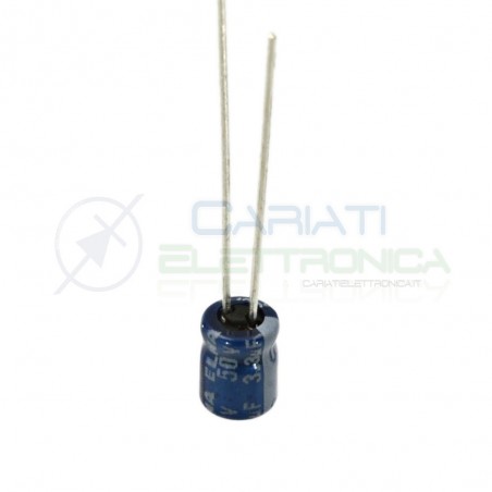 10 PEZZI Condensatore elettrolitico ELNA 3,3uF 50V 85°C 4X5mm PASSO 2,54mm Elna