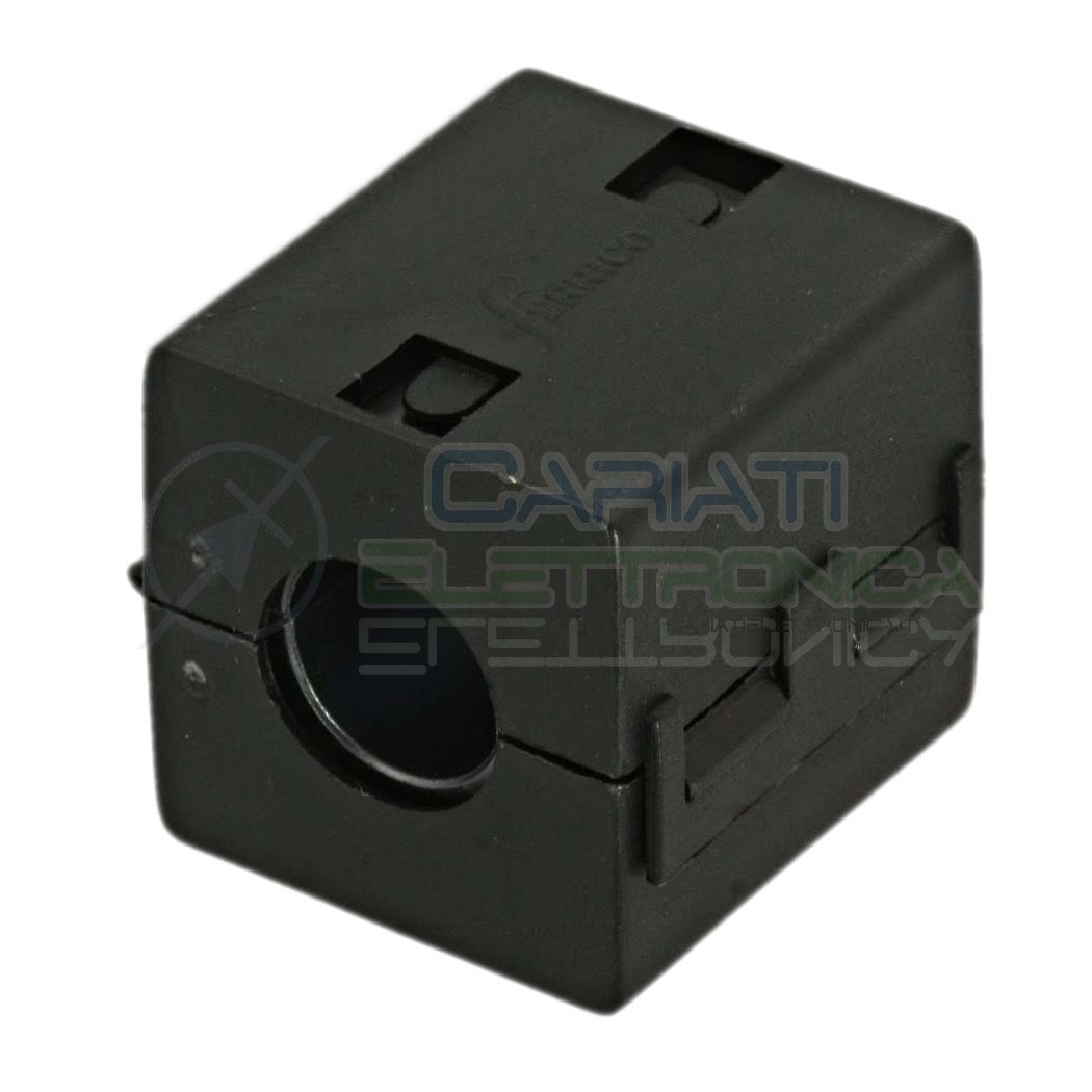 FILTRO FERRITE NERO PER CAVI CONTRO ELIMINA INTERFERENZE DIAMETRO 13 mmFerrico