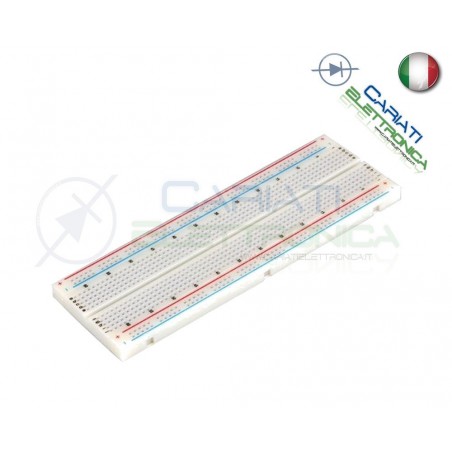 BASETTA MILLEFORI PIASTRA SPERIMENTALE BREADBOARD BREAD BOARD 830 PUNTI